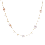 Zorya Pearl Star Necklace by MIROLYUB – handmade designer necklace, jewelry gift for her, New York jewelry