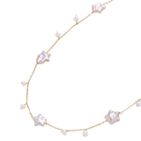 Zorya Pearl Star Necklace by MIROLYUB – handmade designer necklace, jewelry gift for her, New York jewelry