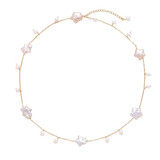 Zorya Pearl Star Necklace by MIROLYUB – handmade designer necklace, jewelry gift for her, New York jewelry